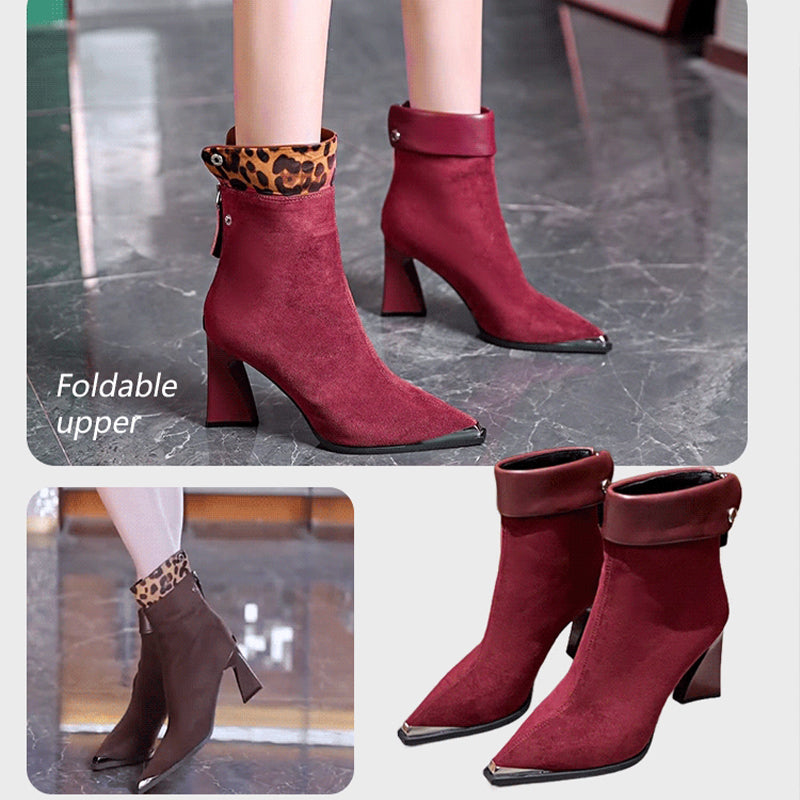 Women's Faux Suede High-Heel Ankle Boots